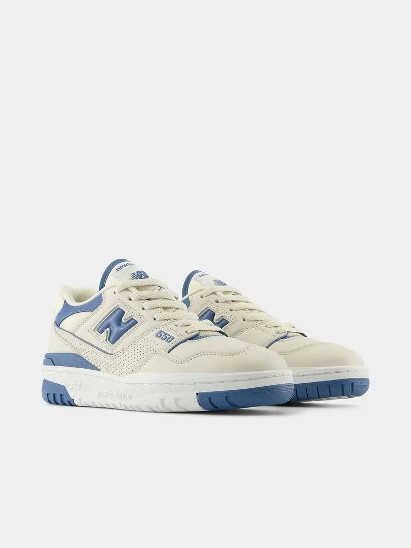 New Balance Women's 550 Cream/Blue Sneaker